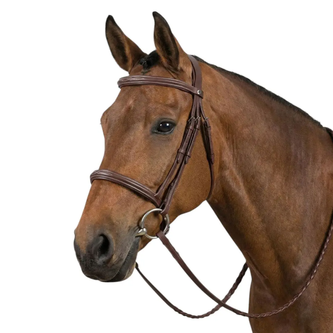 Henri De Rivel Advantage Fancy Raised Snaffle Bridle With Laced Reins 1