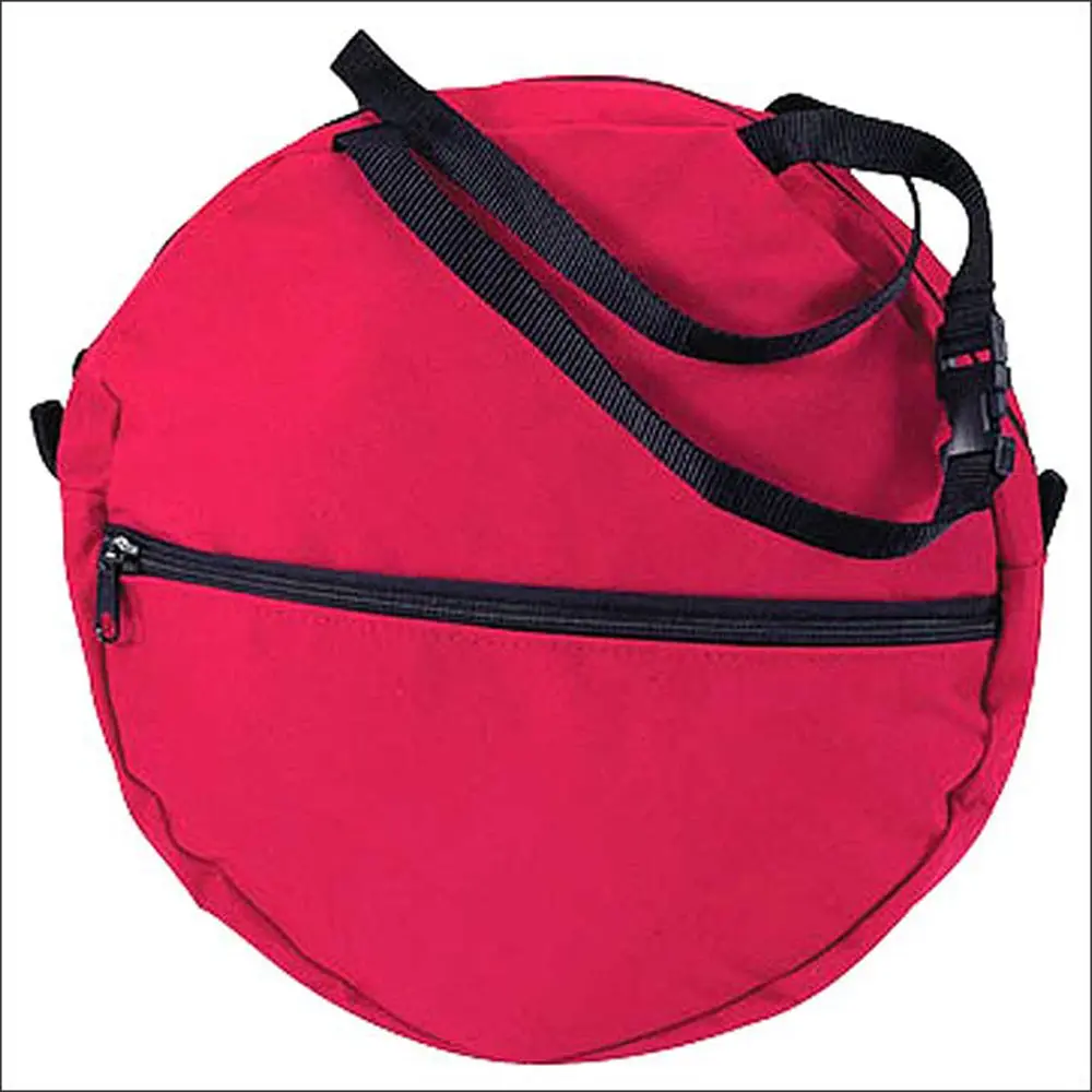 Hilason 600D Poly Kids Rope Bag Red | Durable Round Storage Zipper Pocket & Adjustable Strap Children’S Rodeo Practice Gear 1
