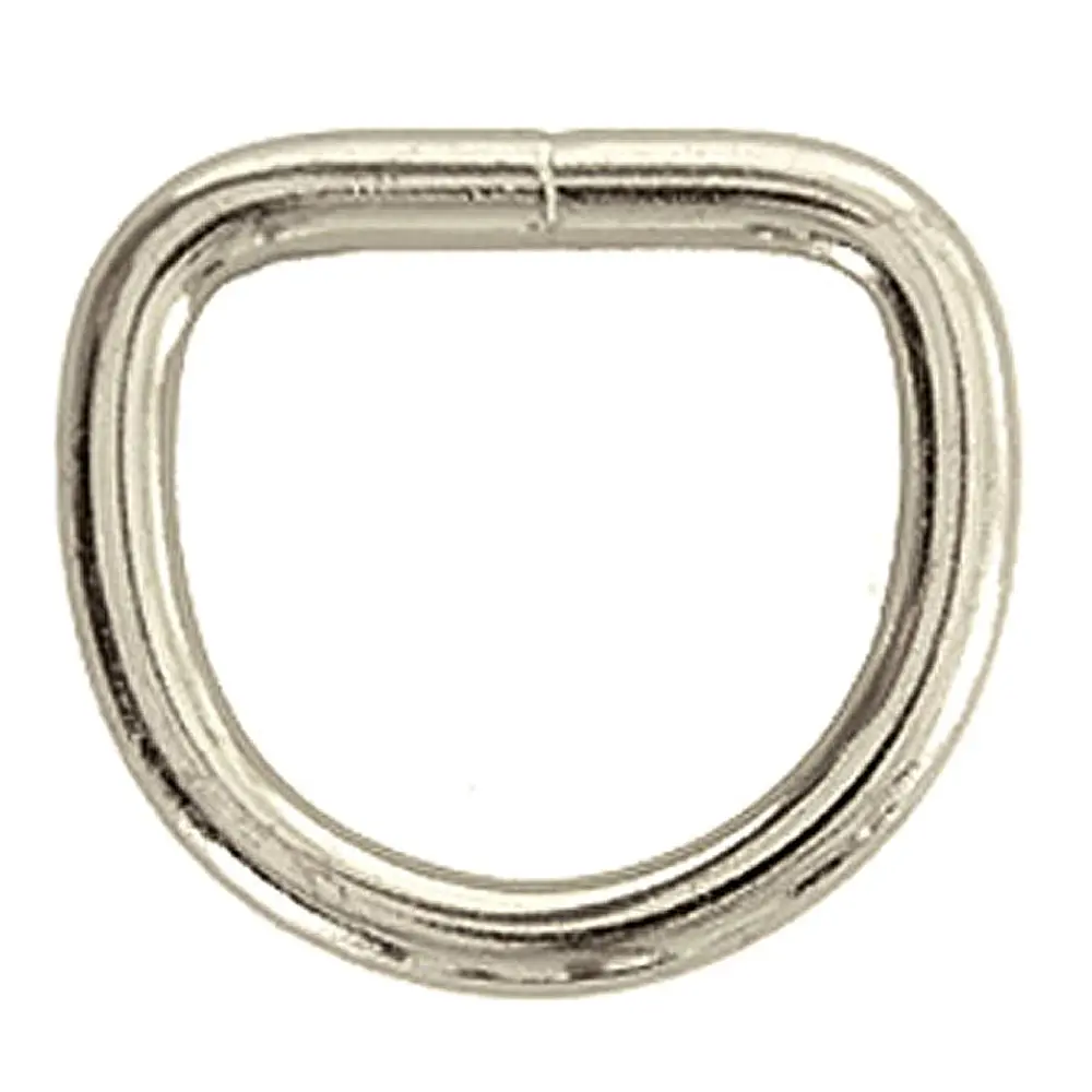 Hilason Western Horse Tack Welded Wire Dee Ring Nickel Plated 1