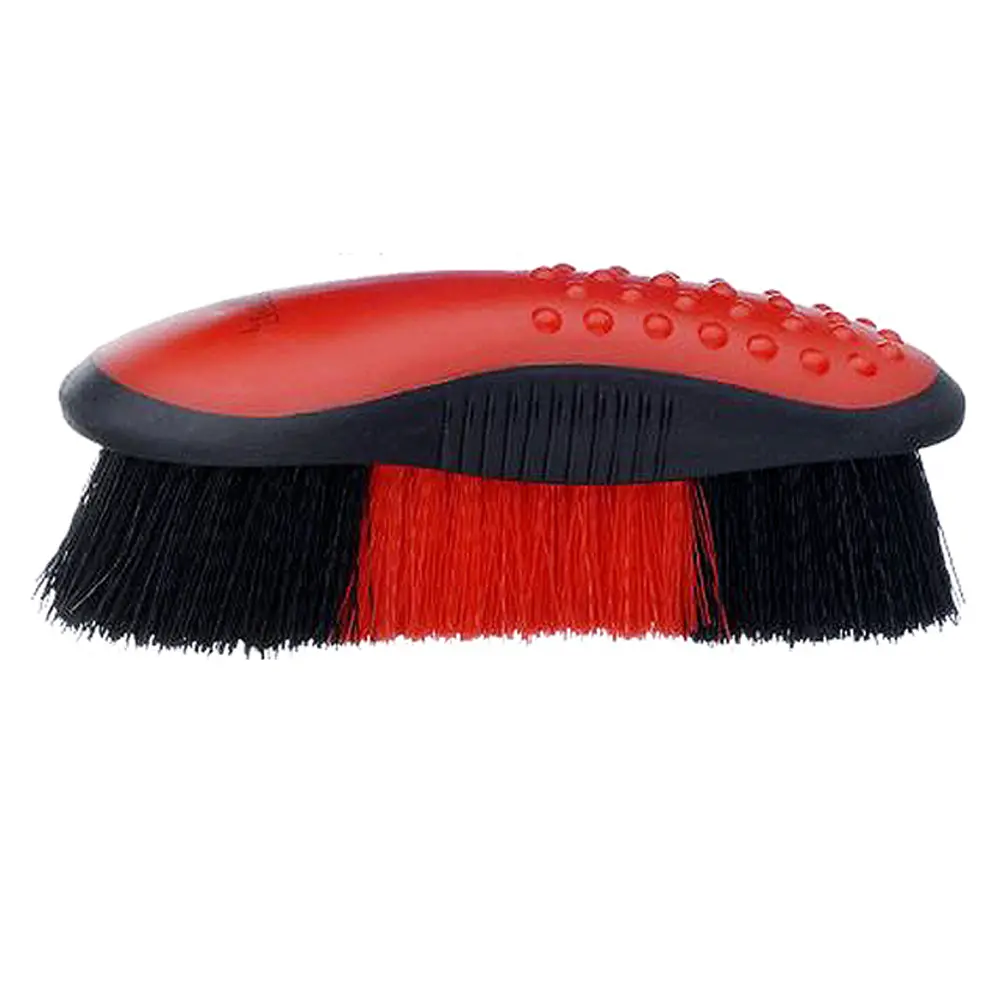 Tough 1 Horse Tack Great Grip Brush W/ Stiff Bristles Rubber Red 1