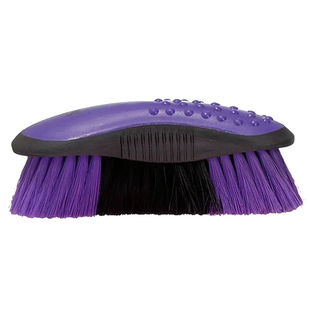Tough 1 Horse Tack Great Grip Finishing Brush W/ Rubber Hand Purple 1