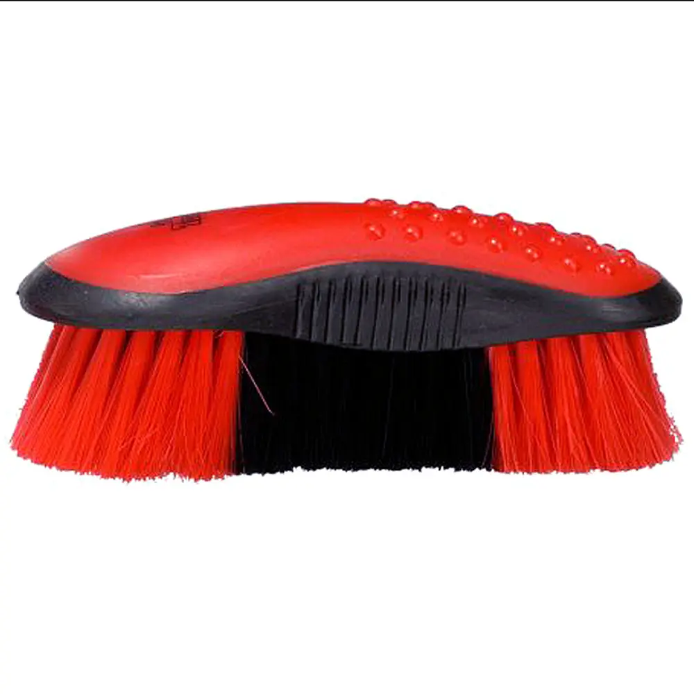 Tough 1 Horse Tack Great Grip Finishing Brush W/ Rubber Hand Red 1