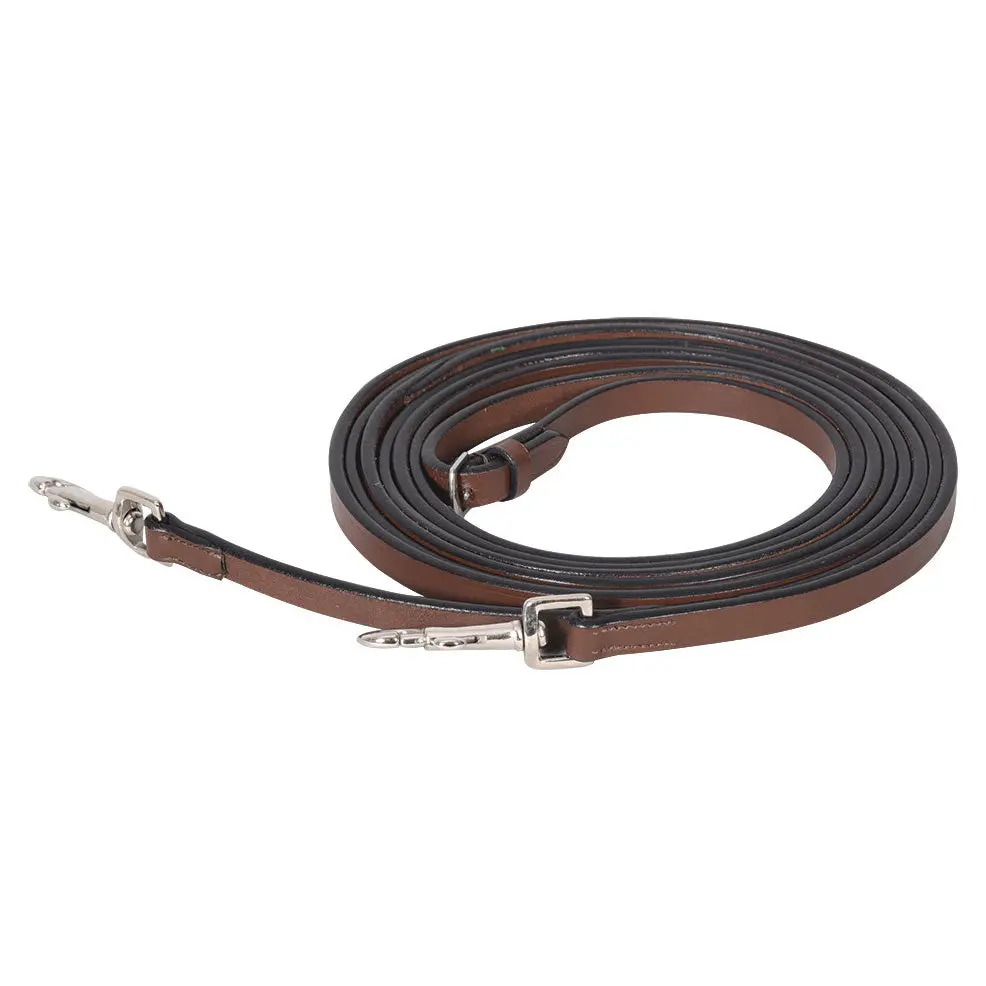 Henri De Rivel Advantage Breastplate Draw Reins - Full Leather With Breastplate Snap 1
