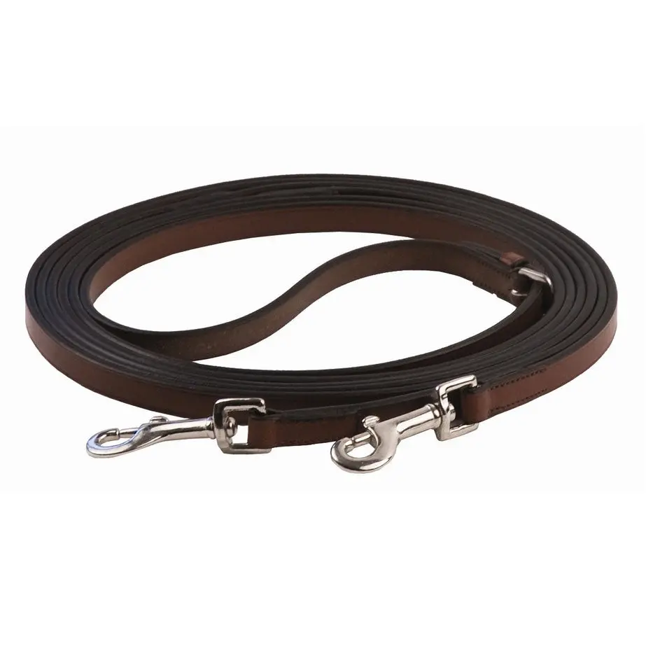 Henri De Rivel Advantage Breastplate Draw Reins - Full Leather With Breastplate Snap 2