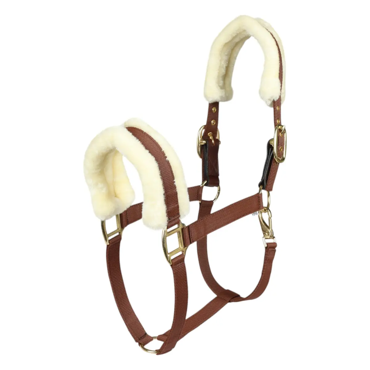 Henri De Rivel Sherpa Fleece Halter With Leather Breakaway 1