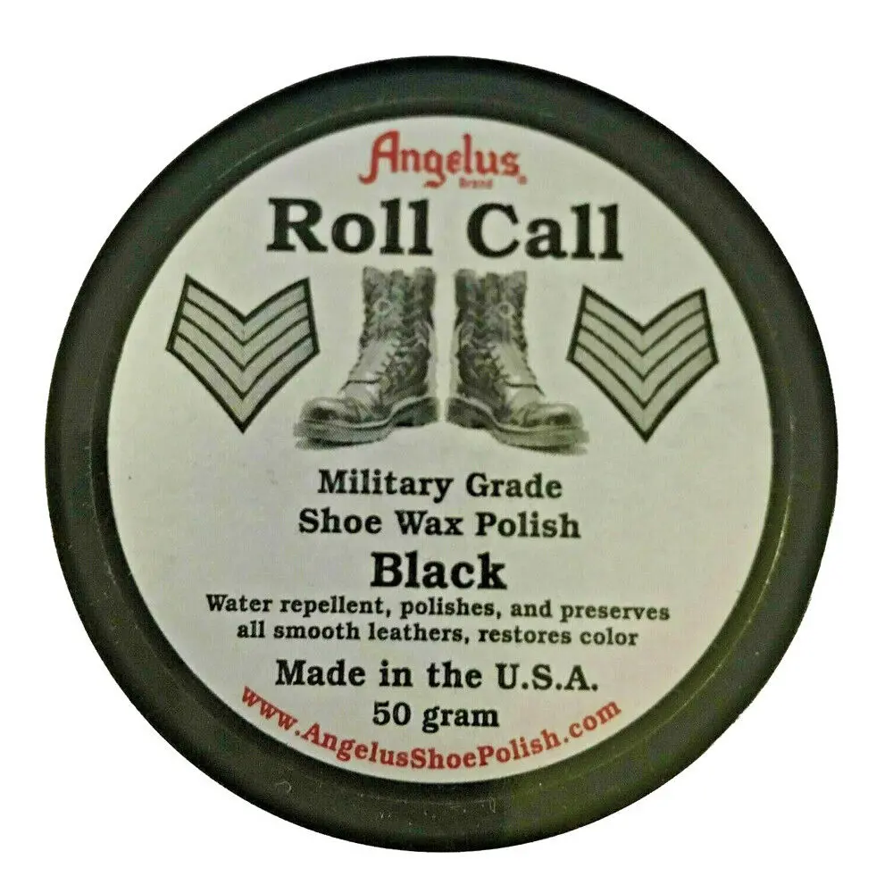 50 Gram Angelus Roll Call Military Shoe Polish Black 1