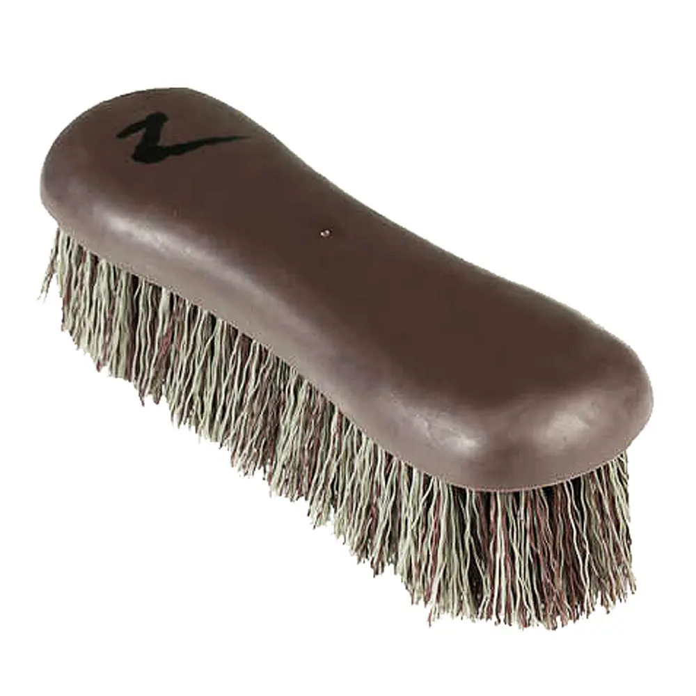 Horze Western Horse Soft Grip Dandy Brush Short Bristle Brown 1