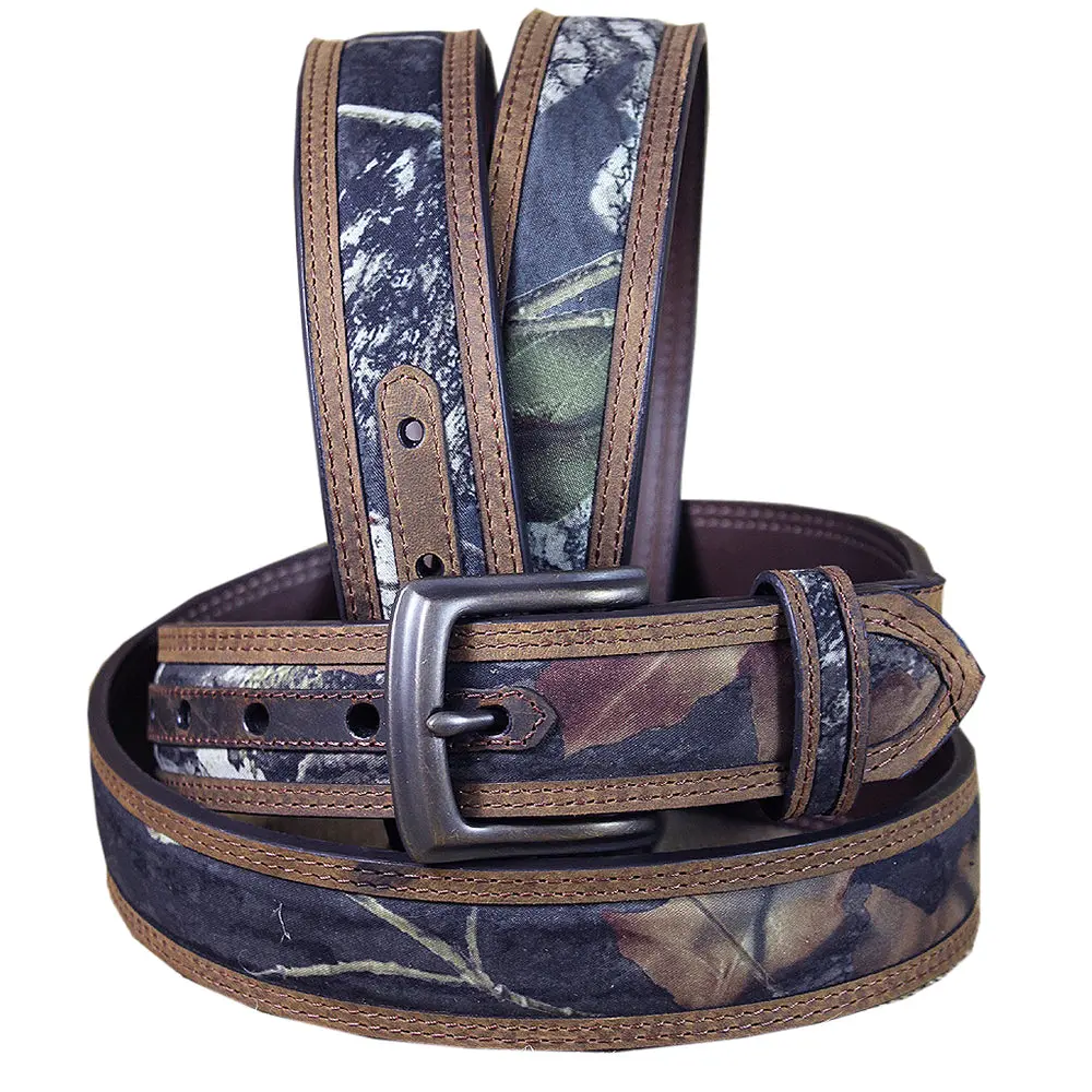 40 Inch Western Tack Nocona Mossy Oak Brown Leather Mens Belt 1