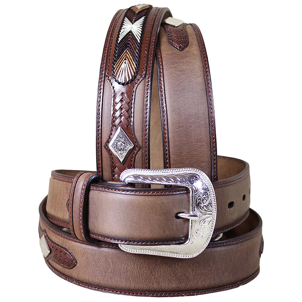 3D Brown Dark Mens Fashion Leather Belt Removable Buckle 4