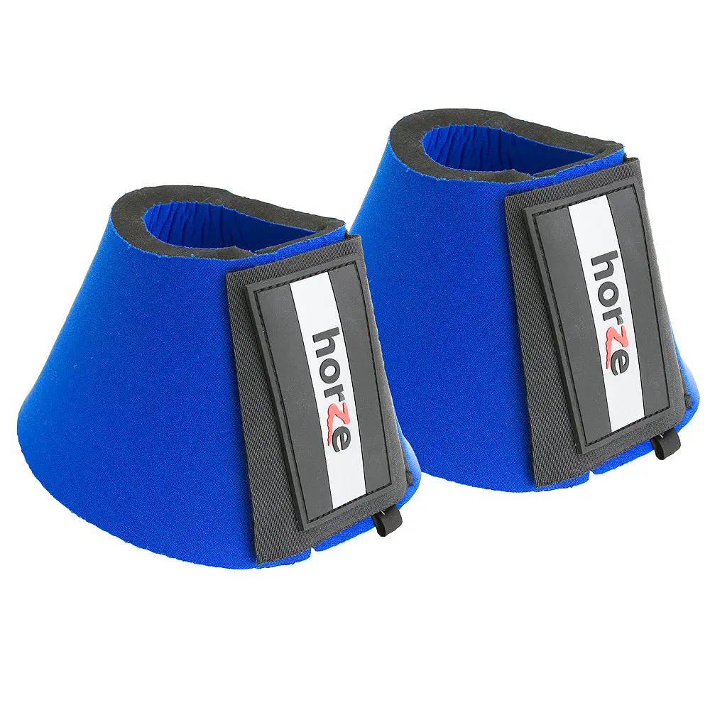 X Large Horze Horse Pro Bell Boots Neoprene Protects Overreaching Injury Blue 1