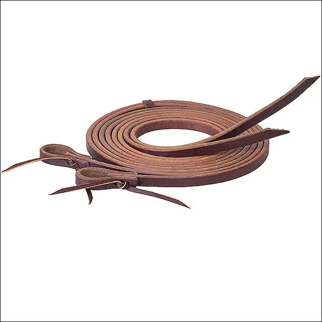 5/8 X 8 Weaver Horse Tack Working Cowboy Leather Split Reins Chestnut 2