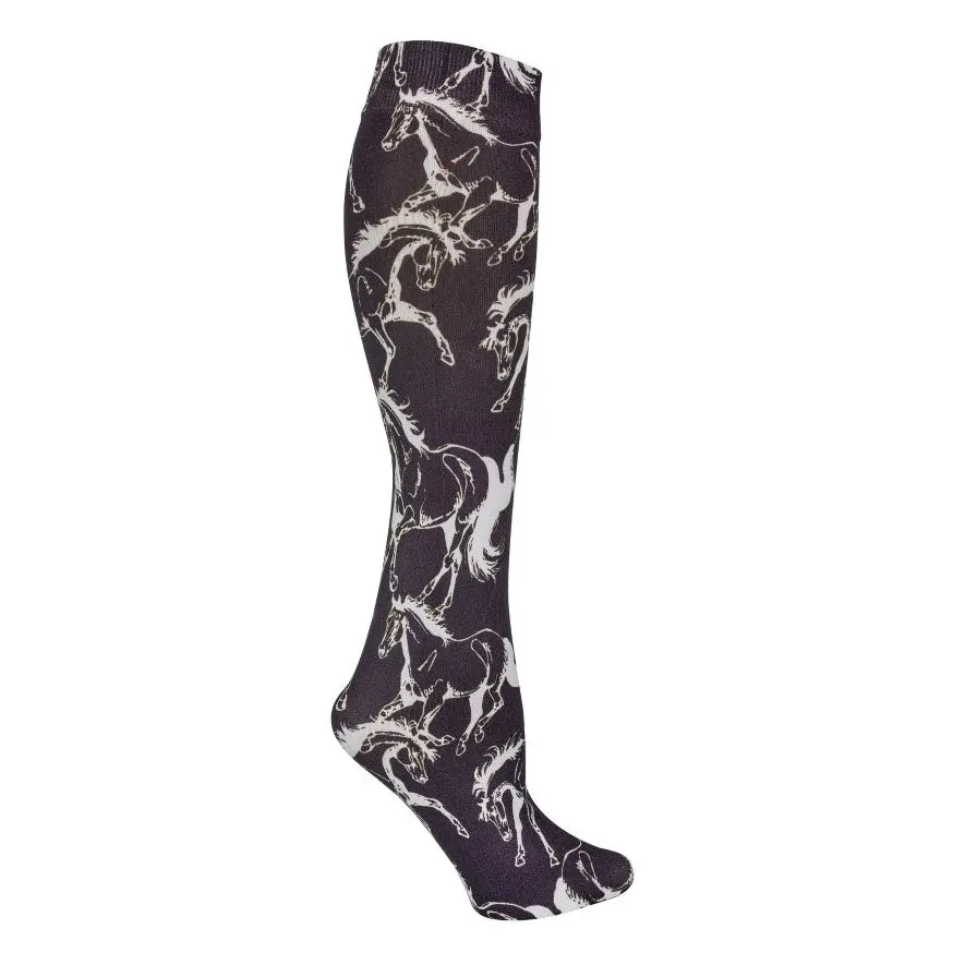 Awst Int'l Lila Linear Horse Socks 1
