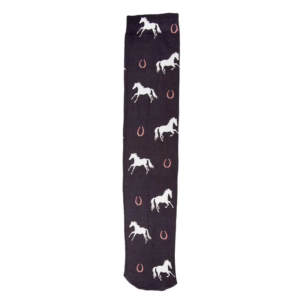 Awst Int'l Lila Large Horses And Horseshoes Socks 2