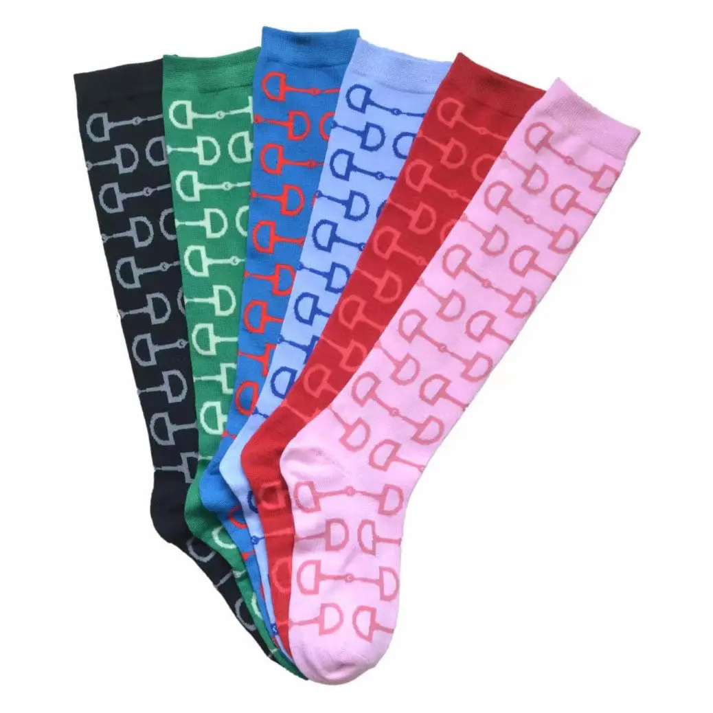 Awst Int'l Snaffle Bits Knee Socks- 6 Pack- Assorted Colors 1