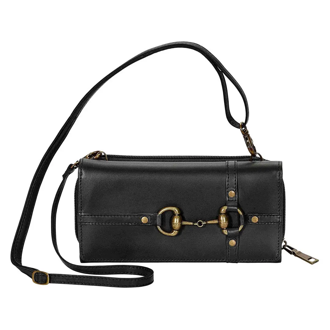 Awst Int'l Snaffle Bit Leather Cross Body Wallet 2