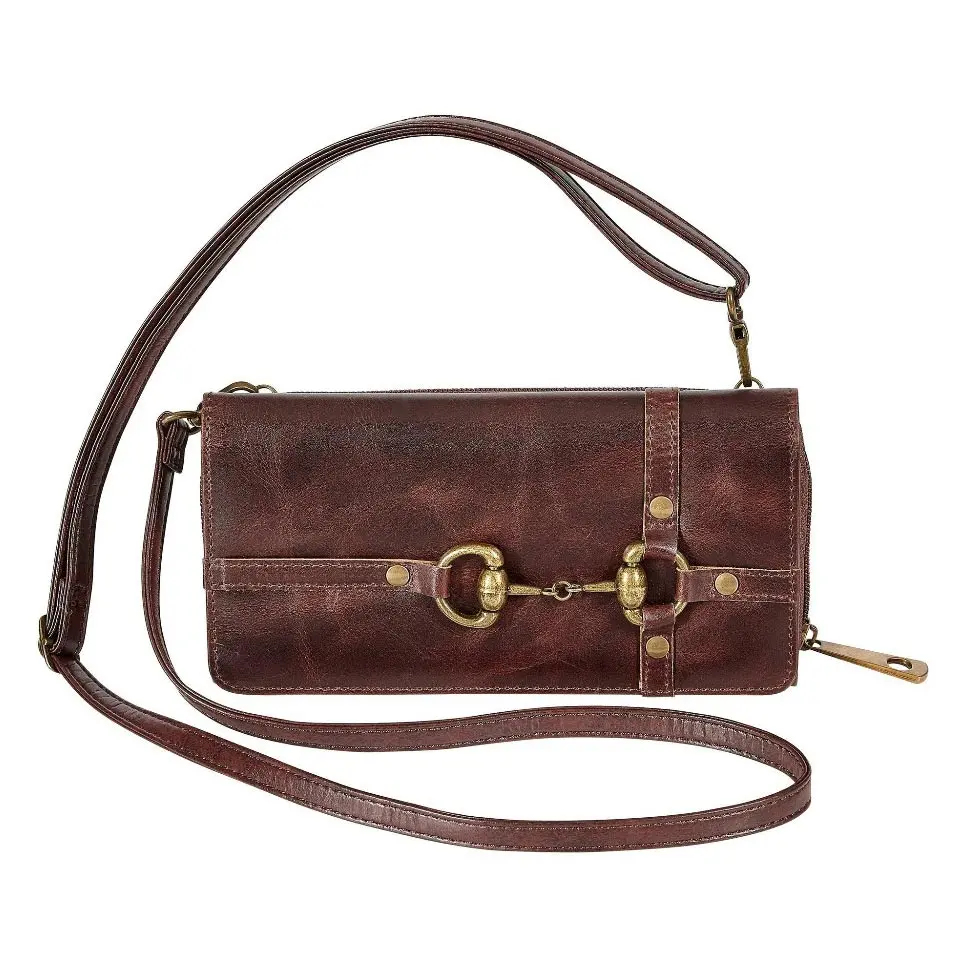 Awst Int'l Snaffle Bit Leather Cross Body Wallet 1