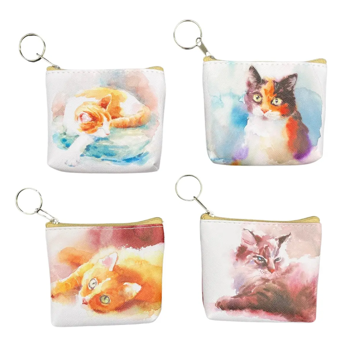 Barn Cats Set Of 12 Key Chain Coin Purses 1