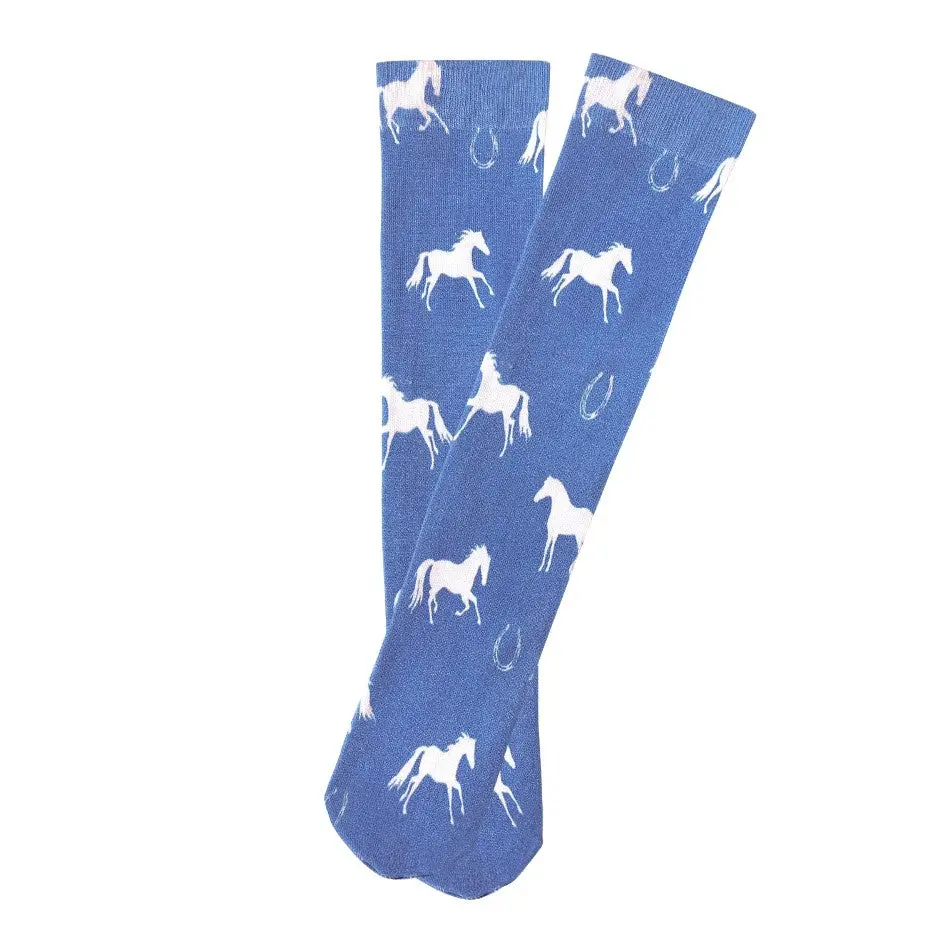 Awst Int'l Children's Lila Horses And Horseshoes Socks 1