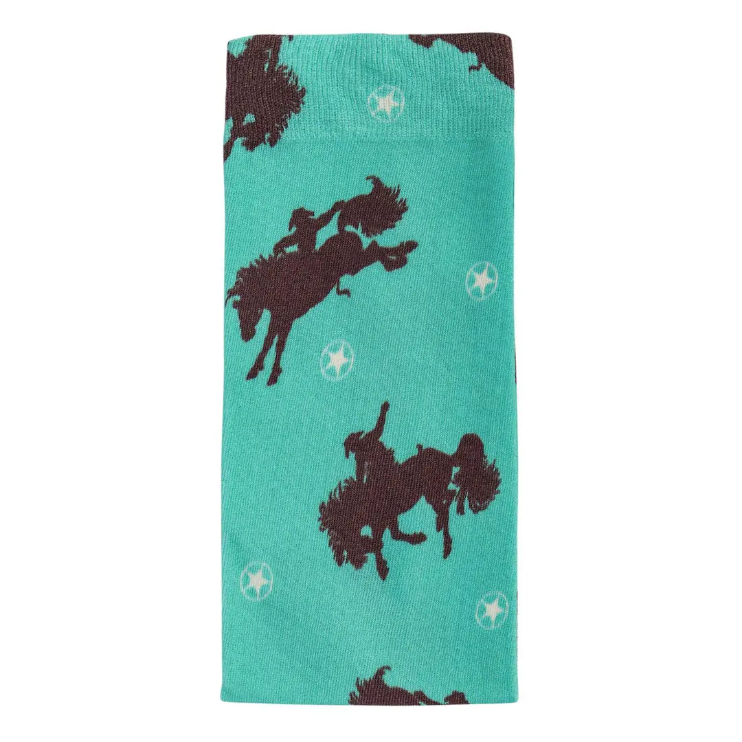 Awst Int'l Lila Bucking Horses Socks 2
