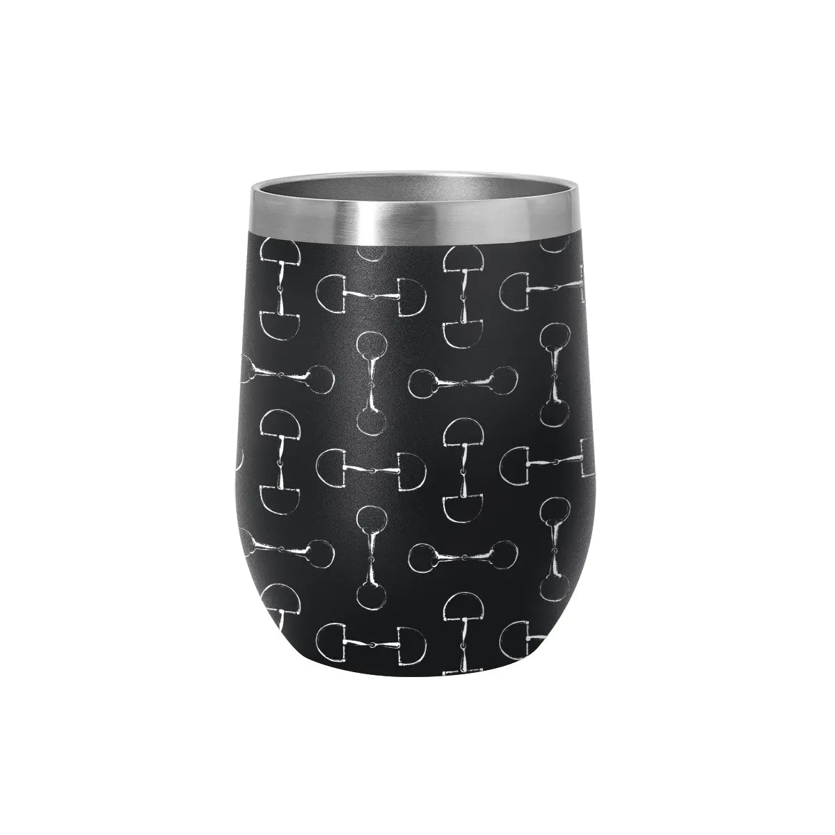 Awst Int'l 12 Oz Stainless Steel Wine Tumbler-Lila Vintage Snaffle Bit 1