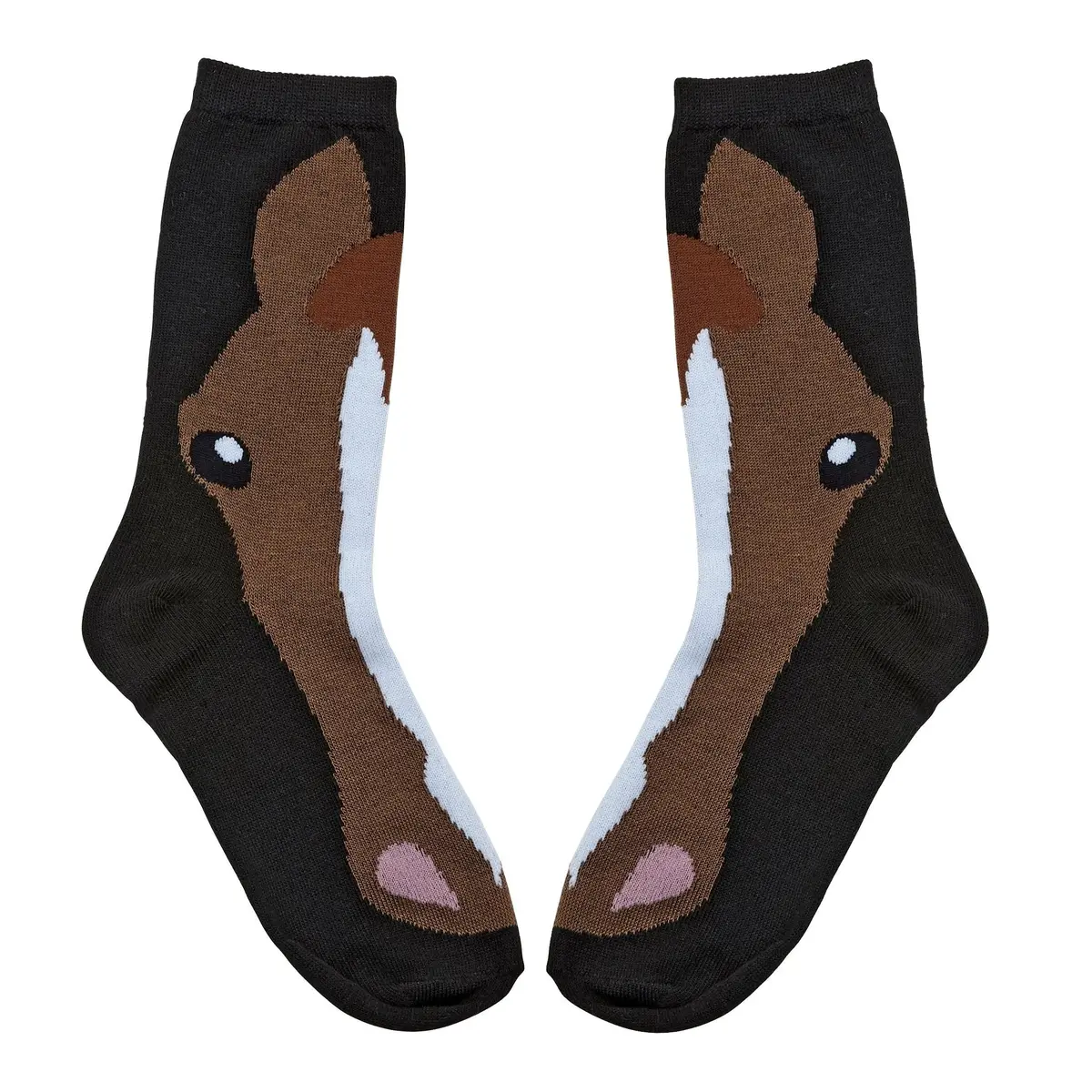 Awst Int'l Ladies' Horse Face Crew Socks- 3 Pack 2
