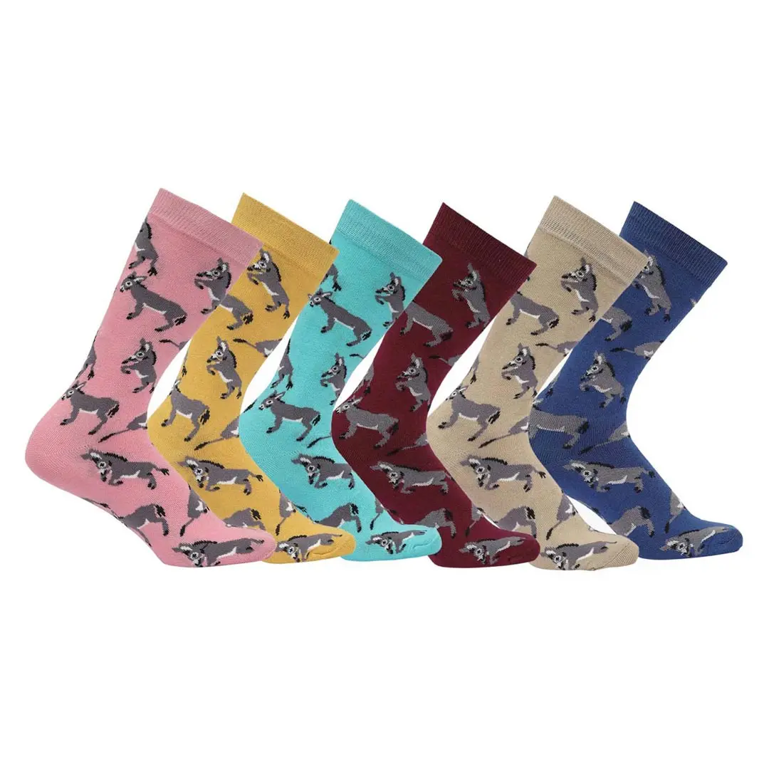 Awst Int'l Playful Donkeys Socks 6 Pack 1