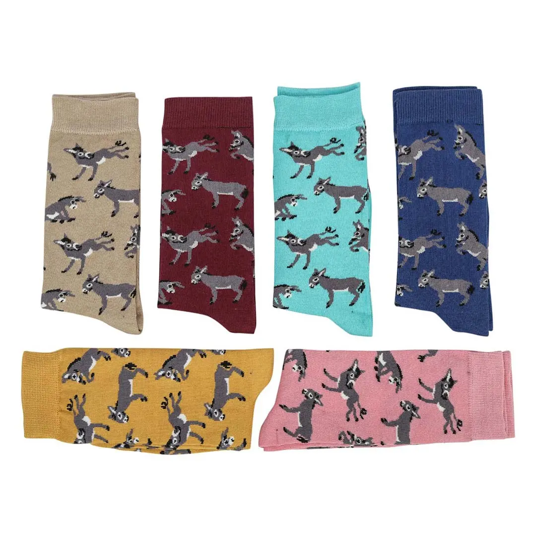 Awst Int'l Playful Donkeys Socks 6 Pack 2