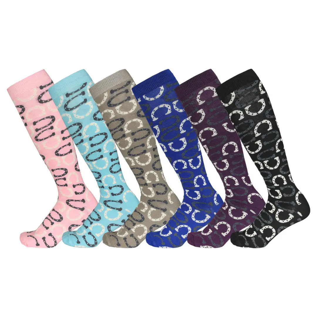 Awst Int'l Ladies Lucky Horseshoes Knee Socks 1