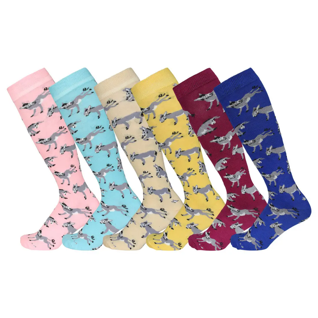 Awst Int'l Ladies Playful Donkeys Knee Socks 1