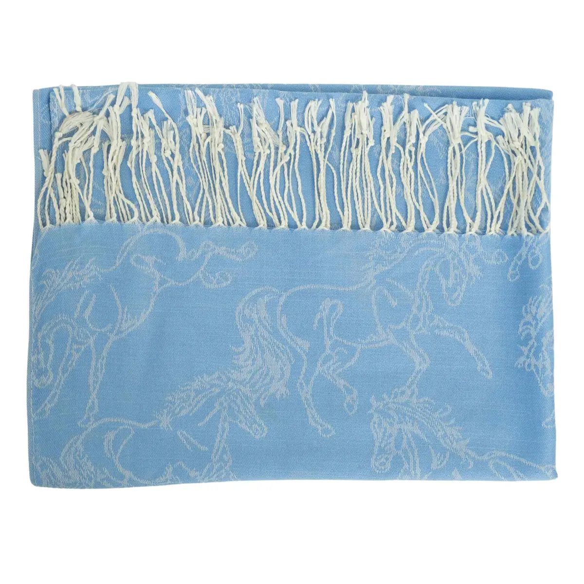 Awst Int'l Lila Linear Horses Pashmina Scarf 2