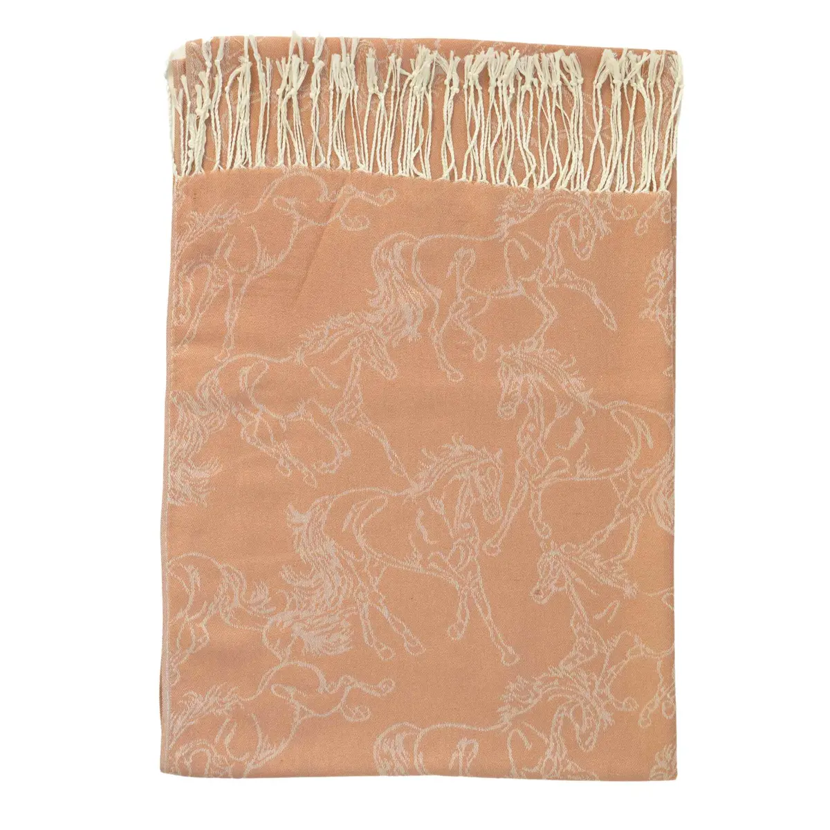 Awst Int'l Lila Linear Horses Pashmina Scarf 5