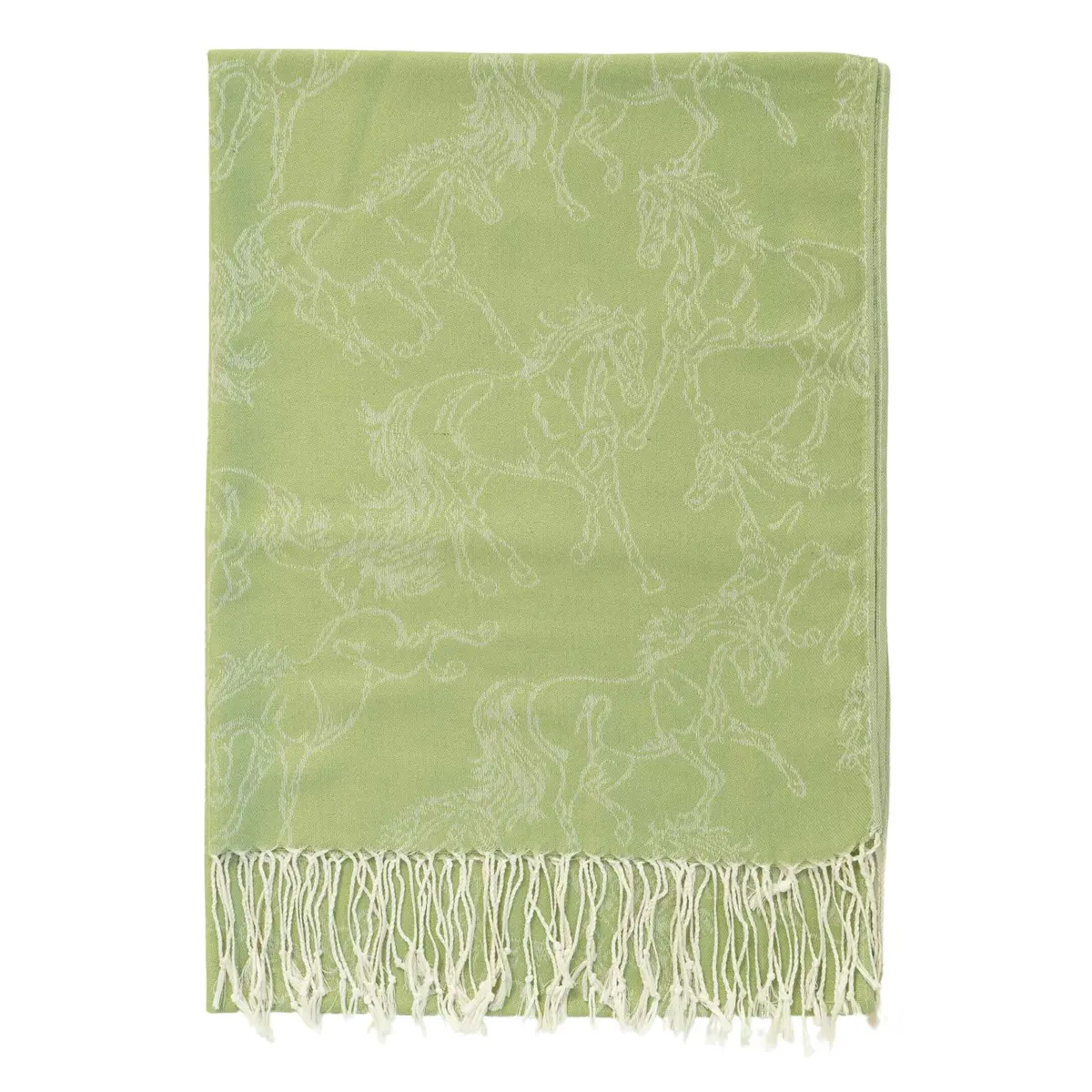 Awst Int'l Lila Linear Horses Pashmina Scarf 3