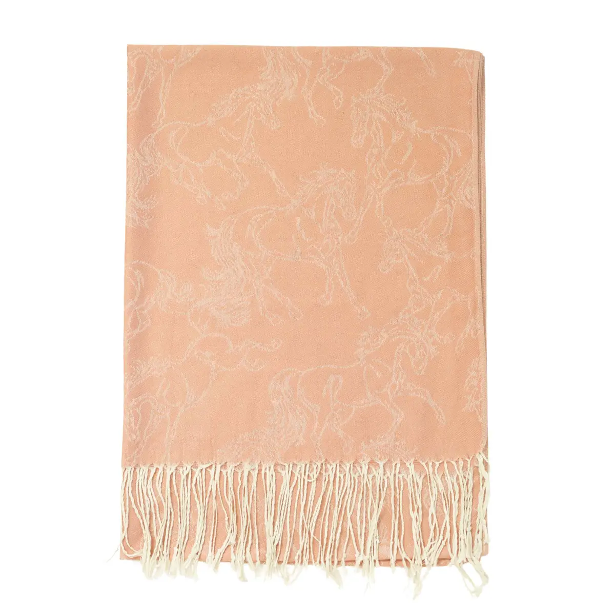 Awst Int'l Lila Linear Horses Pashmina Scarf 4