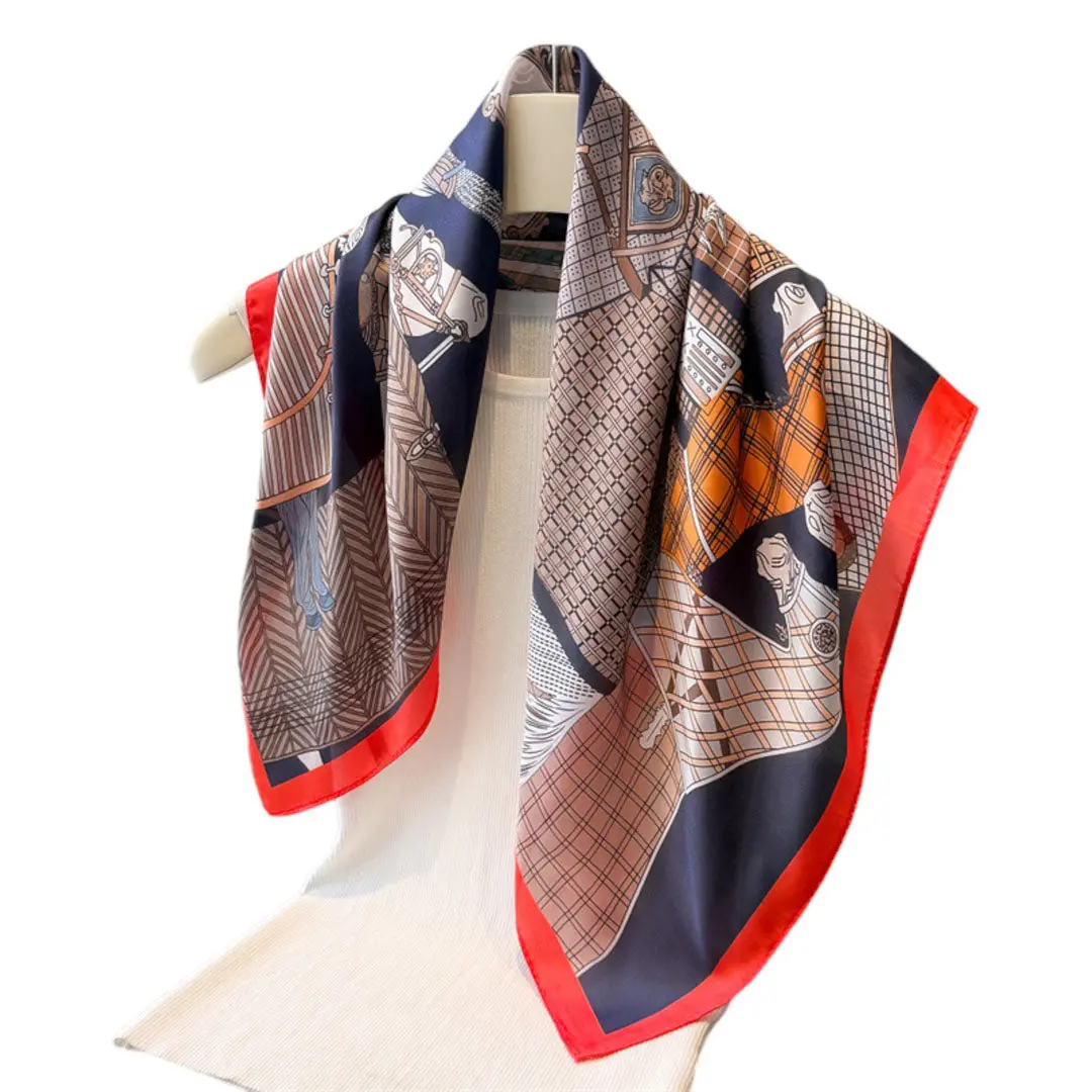Awst Int'l Horses Gather Scarf 28" X 28" 1