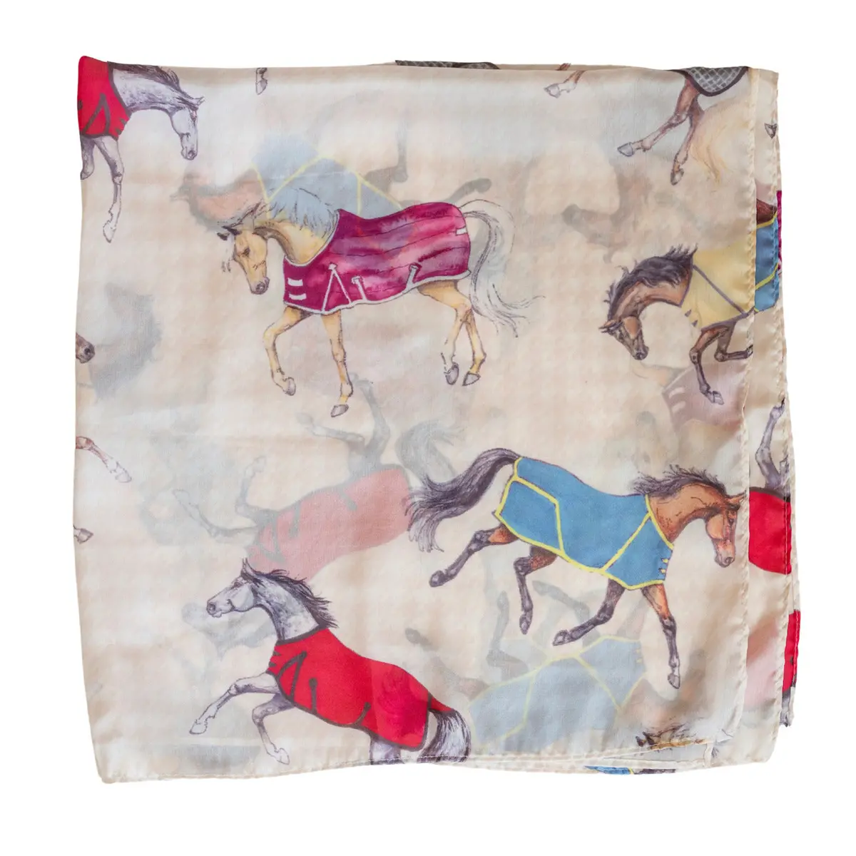 Awst Int'l Lila Horses In Blankets Scarf -36" 1