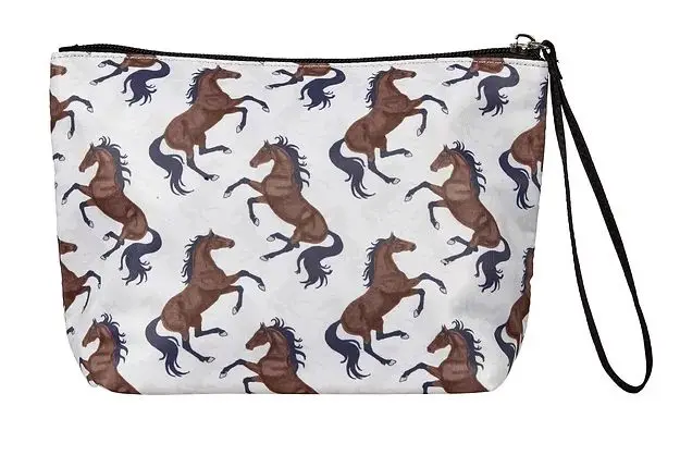 Awst Int'l Lila Bay Horses Accessory Pouch W/ Wristlet 1