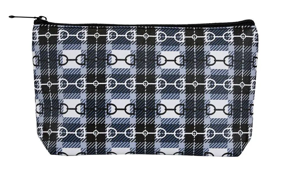 Awst Int'l Snaffle Bit Plaid Medium Cosmetic Pouch 1