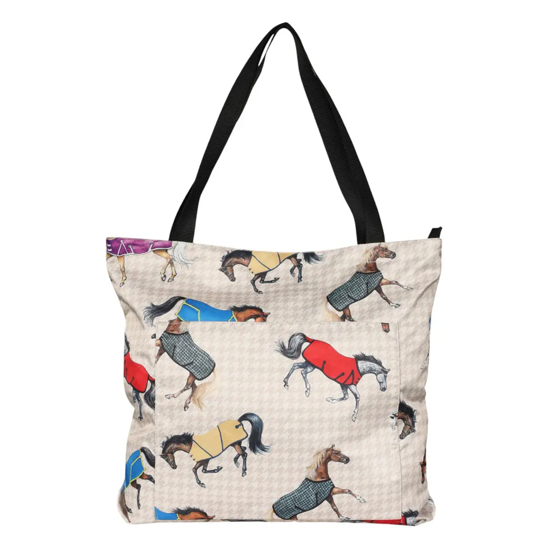 Awst Int'l Lila Horses In Blankets Tote Bag 1