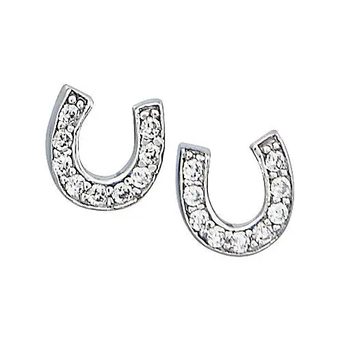 Awst Int'l  Sterling Silver Mini Horseshoe Earrings 1