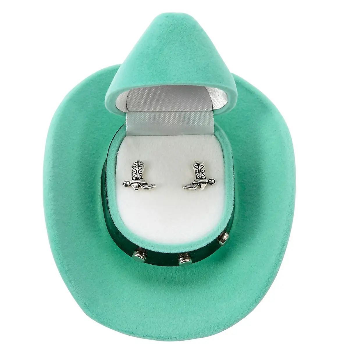 Awst Int'l Cowboy Boot Earrings W/Colorful Cowboy Hat Gift Box 1