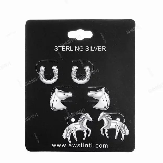 Awst Int'l Sterling Silver Assorted Horse Earrings 1