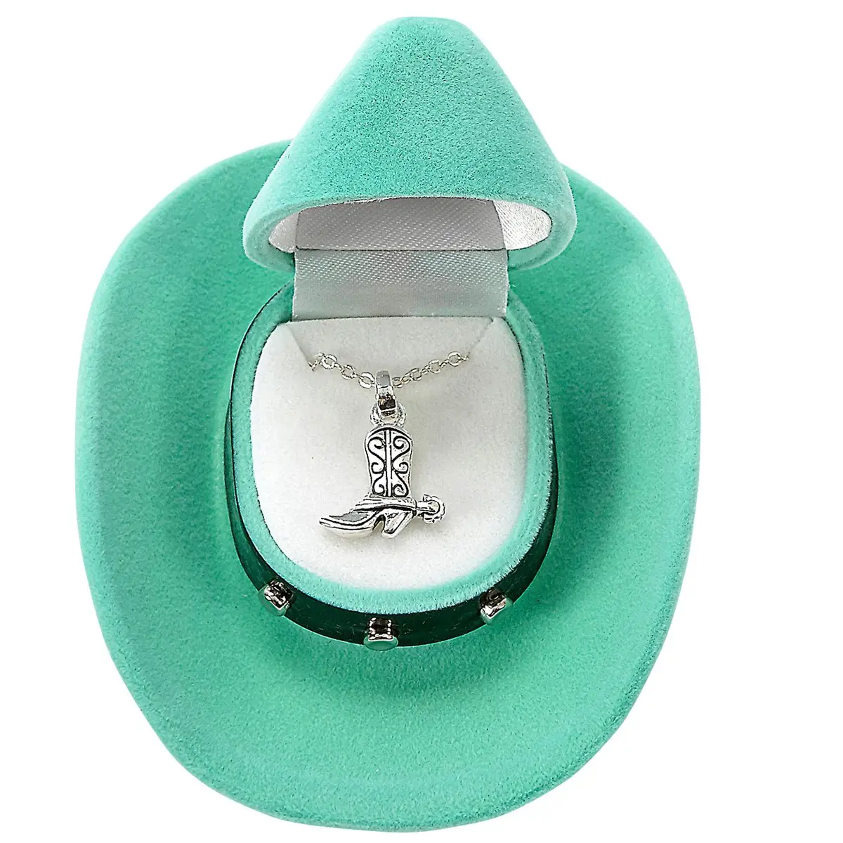 Awst Int'l Cowboy Boot Necklace W/Colorful Cowboy Hat Gift Box 1