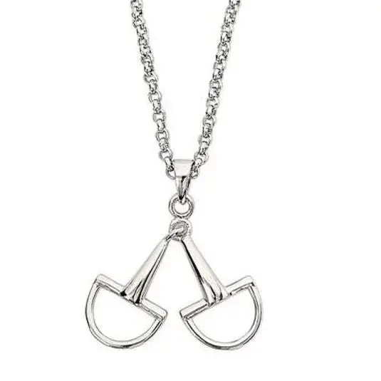 Awst Int'l Sterling Silver Necklace W/ Snaffle Bit Pendant 1