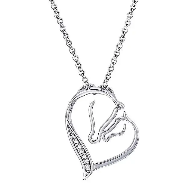Awst Int'l Mare & Foal Horse Head Necklace 1