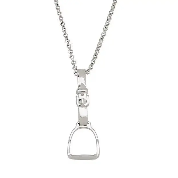 Awst Int'l Rhodium English Stirrup Necklace 1