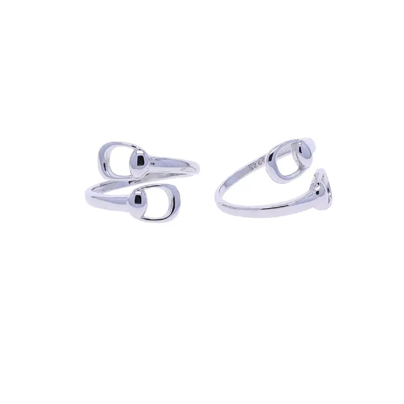 Awst Int'l Snaffle Bit Sterling Silver Adjustable Wrap Ring 2