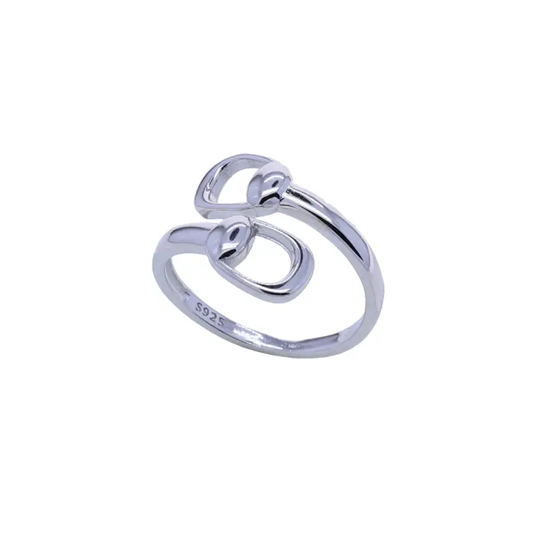 Awst Int'l Snaffle Bit Sterling Silver Adjustable Wrap Ring 1