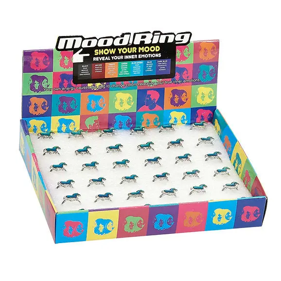 Awst Int'l Galloping Pony Mood Ring Display- 36 Pieces 1