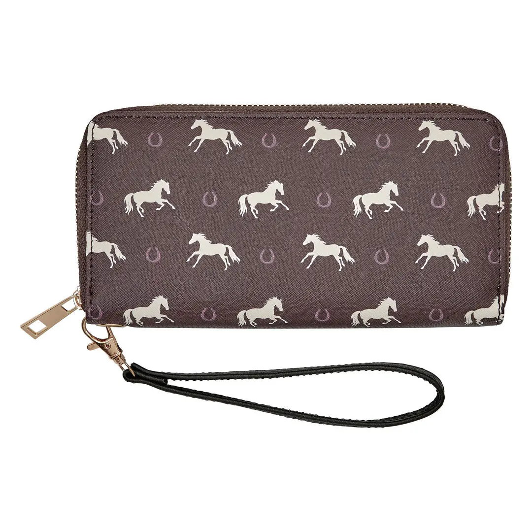 Awst Int'l "Lila" Horses & Horseshoes Clutch Wallet 1