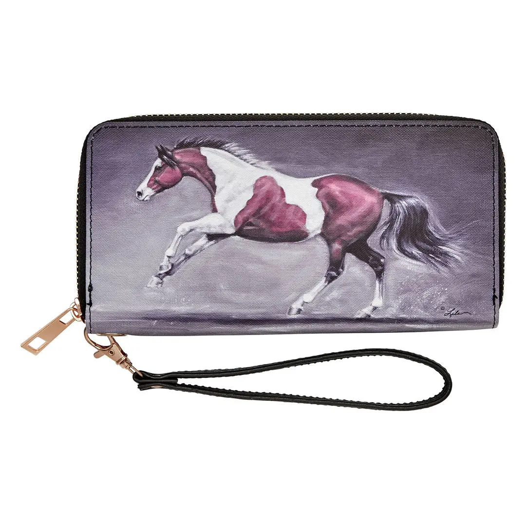 Awst Int'l "Lila"  Paint Horse Clutch Wallet 1